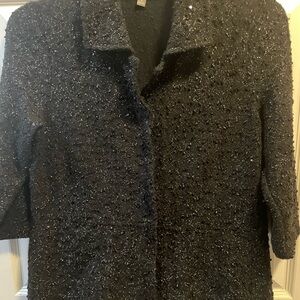 JM Collection Textured Black Blazer